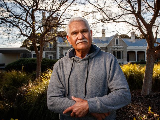 Sonny Morey at Glanville Hall, formerly St Francis House A Home for Inland Children on August 17, 2020. Sonny was taken from Alice Springs when he was 8 years old to live and be educated at St.Francis House. Picture Matt Turner.