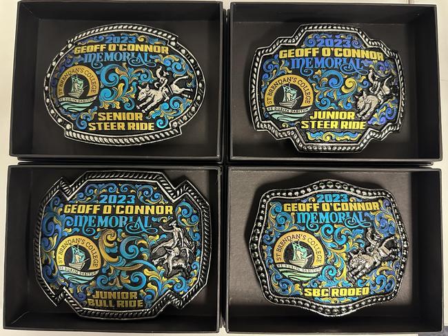 The Geoff O'Connor Memorial Buckles will be presented at this weekend's St Brendan's College Rodeo.