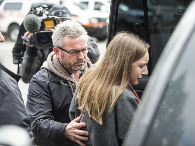 For Sarah Ristevski — as she said on Tuesday — dad Borce grew to be a protector from the hostile surrounds. Picture: Eugene Hyland