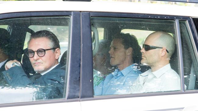 Murakami, Karen, Danny and Tom Nikolic leave the Lautoka High Court complex in Lautoka, Fiji. Picture: Mark Stewart