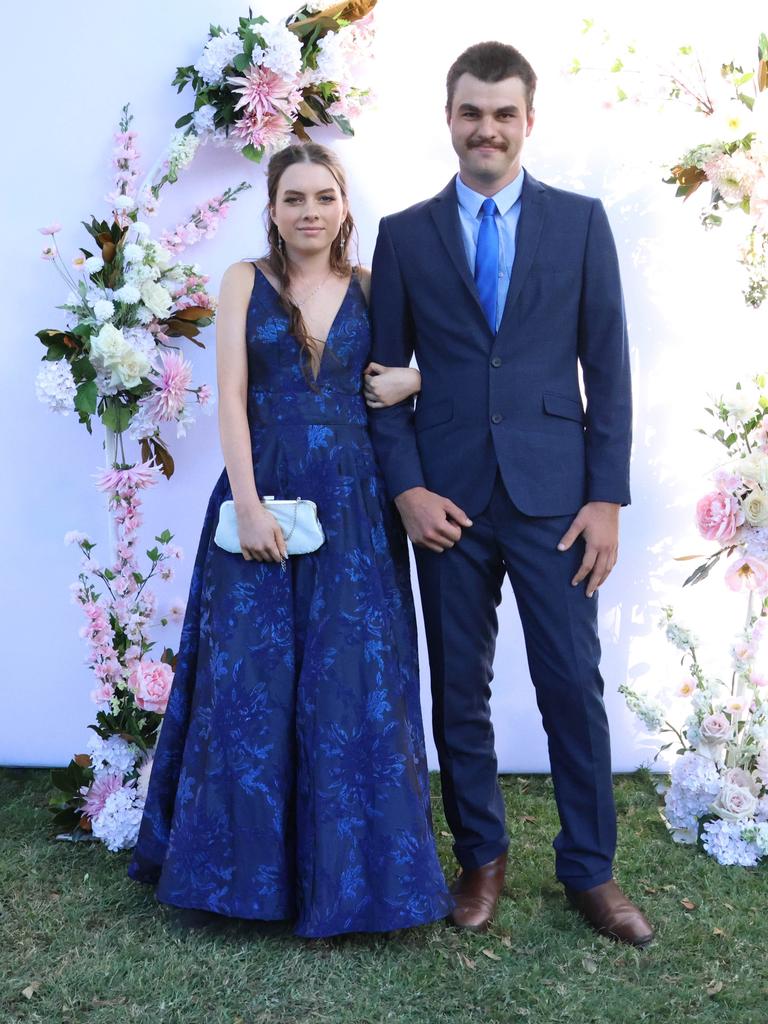 Tayla with formal partner at the 2024 St Ursula's College formal.