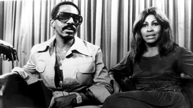 Ike and Tina Turner at a press conference in 1976.