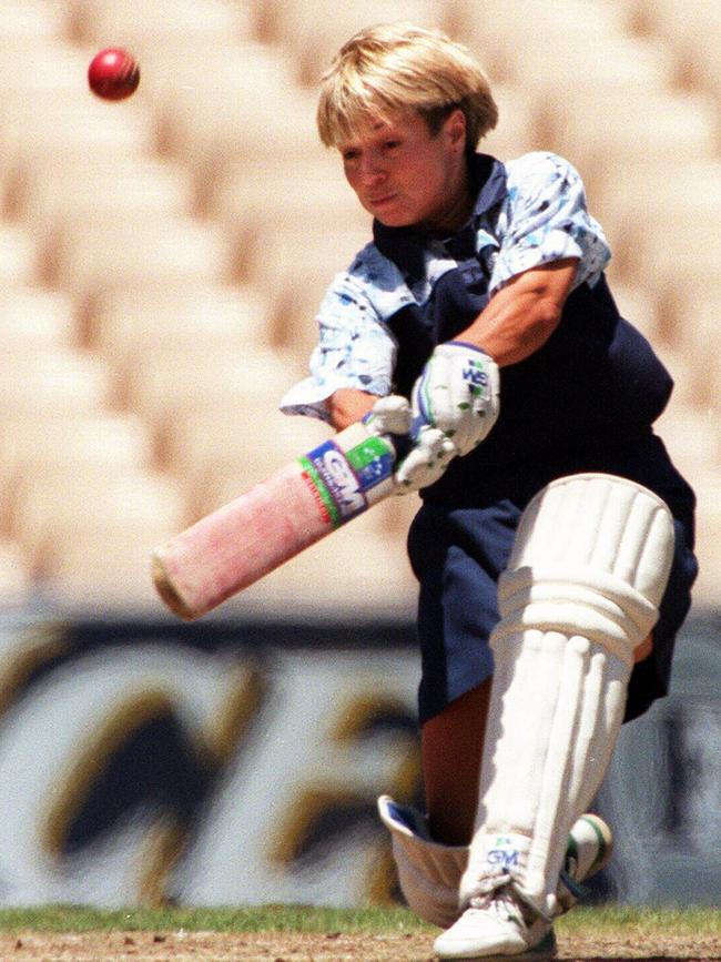 Stephanie Theodore batting for Victoria against NSW in January, 1997.