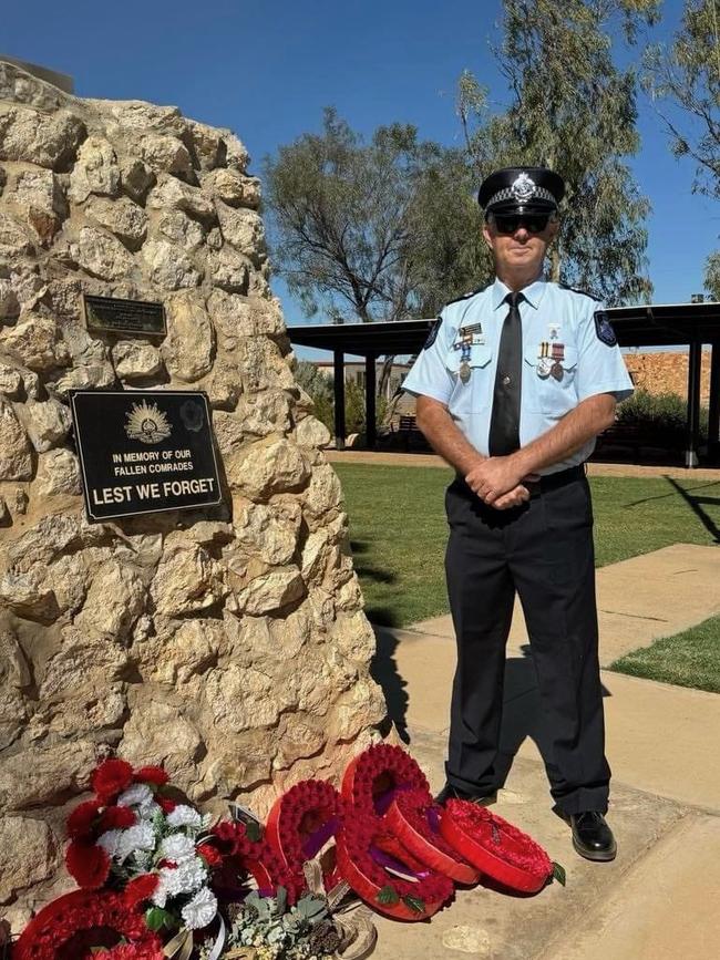 Stephan Pursell in his earlier days as a police officer. Picture: Supplied