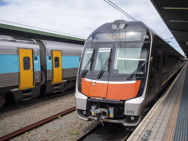 SYDNEY, AUSTRALIA - NewsWire Photos - DECEMBER 1, 2024:Transport Minister Jo Haylen and Chief Executive of Sydney Trains Matt Longland with with Deputy Secretary Transport For NSW, Camilla Drover launch the new Intercity Ã¢â¬ËMariyungÃ¢â¬â¢ train at Central Station.Picture: NewsWire / Simon Bullard.