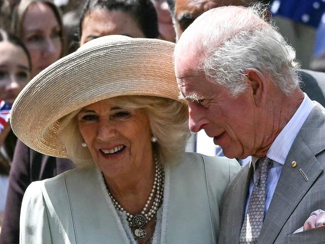 Britain's King Charles III and Queen Camilla leave after a Sunday morning service at St Thomas' Anglican Church in Sydney on October 20, 2024, during their six-day royal visit to Sydney and Canberra. (Photo by Saeed KHAN / AFP)