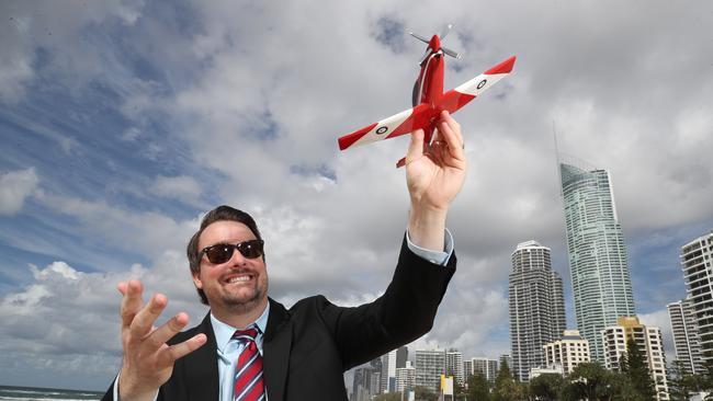 Pacific Air Show director Kevin Elliott cant wait to bring all kinds of aircraft to the skies off Surfers Paradise. Picture: Glenn Hampson