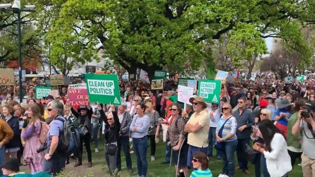 Huge crowd at Climate Strike rally