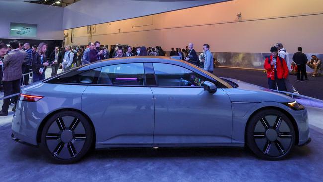 An Afeela electric sedan by Sony Honda Mobility Inc., a joint venture between Sony Group Corp. and Honda Motor Company. (Photo by Ethan Miller / GETTY IMAGES NORTH AMERICA / Getty Images via AFP)