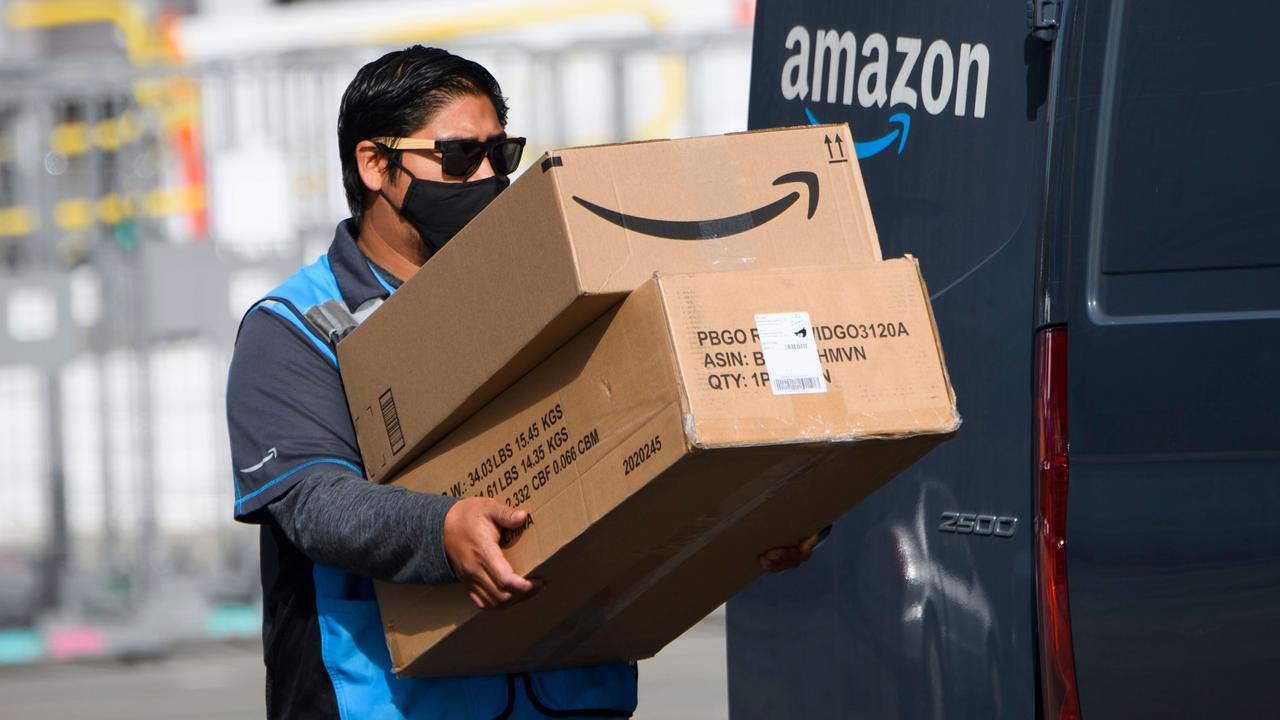 The company is investing millions into safety projects, particular for Amazon’s warehouse workers. Picture: Patrick T. Fallon / AFP