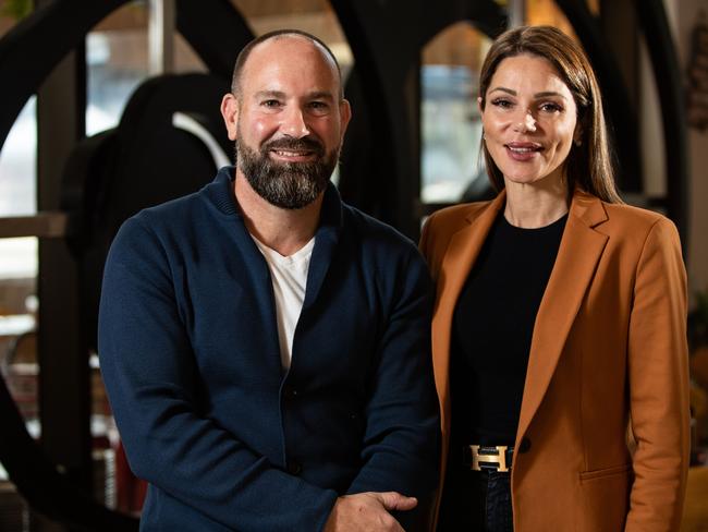 Portraits of Arthur and Tina Anton, who are opening up a brand new cafe and restaurant at Cherrybrook. The couple were photographed at Blu Water Grill in Hornsby, which they also own, on 20th September 2018.