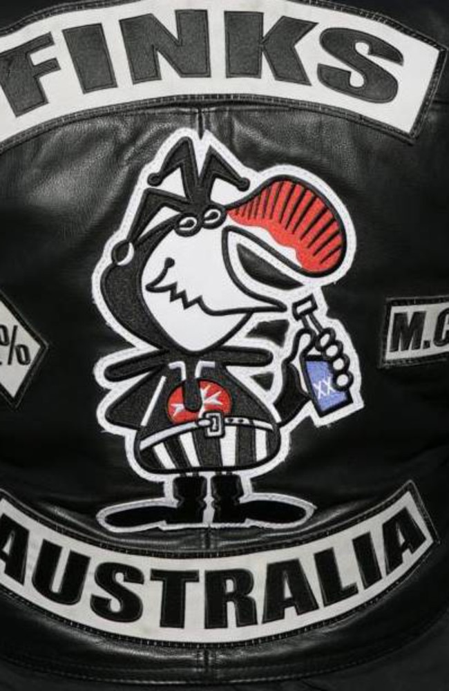 The logo of the bikie gang The Finks. Picture: Supplied