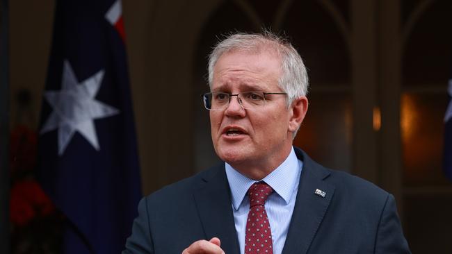 Prime Minister Scott Morrison has proposed a change to the national policy for close contacts of Covid cases. Picture: Justin Lloyd.