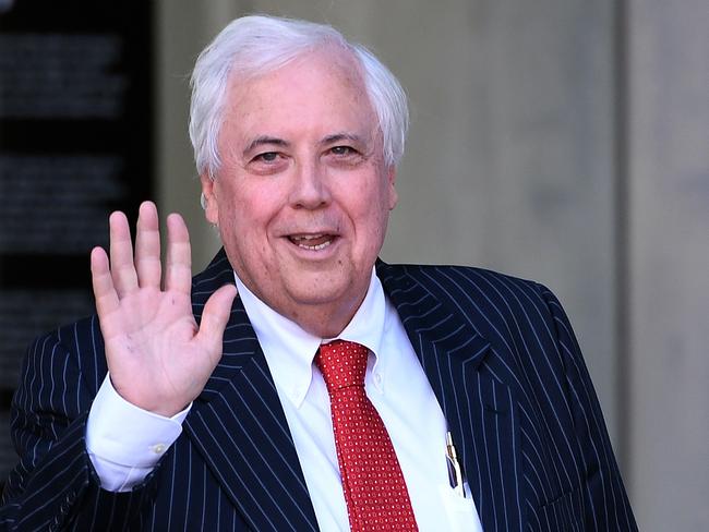 Businessman and former federal MP Clive Palmer leaves the Planning and Environment Court in Brisbane, Friday, July 21, 2017. Mr Palmer attended a mediation over legal matters relating to his collapsed Townsville nickel refinery. (AAP Image/Dan Peled) NO ARCHIVING
