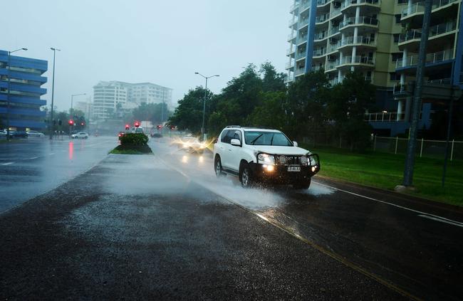 Darwin copped a strong rainstorm as Cyclone Trevor moved closer to the NT coastline earlier this year. Picture: Justin Kennedy