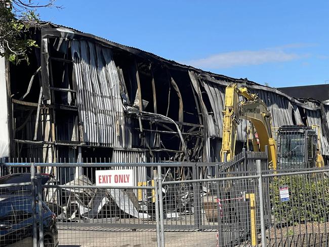 The storage facility was completely gutted, with QFES, police and employees unable to enter due to safety concerns. Picture: Facebook/Sim Lee