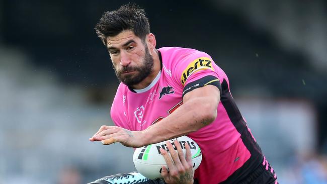 James Tamou wants Trent Barrett to stay at Penrith. Picture: Getty Images