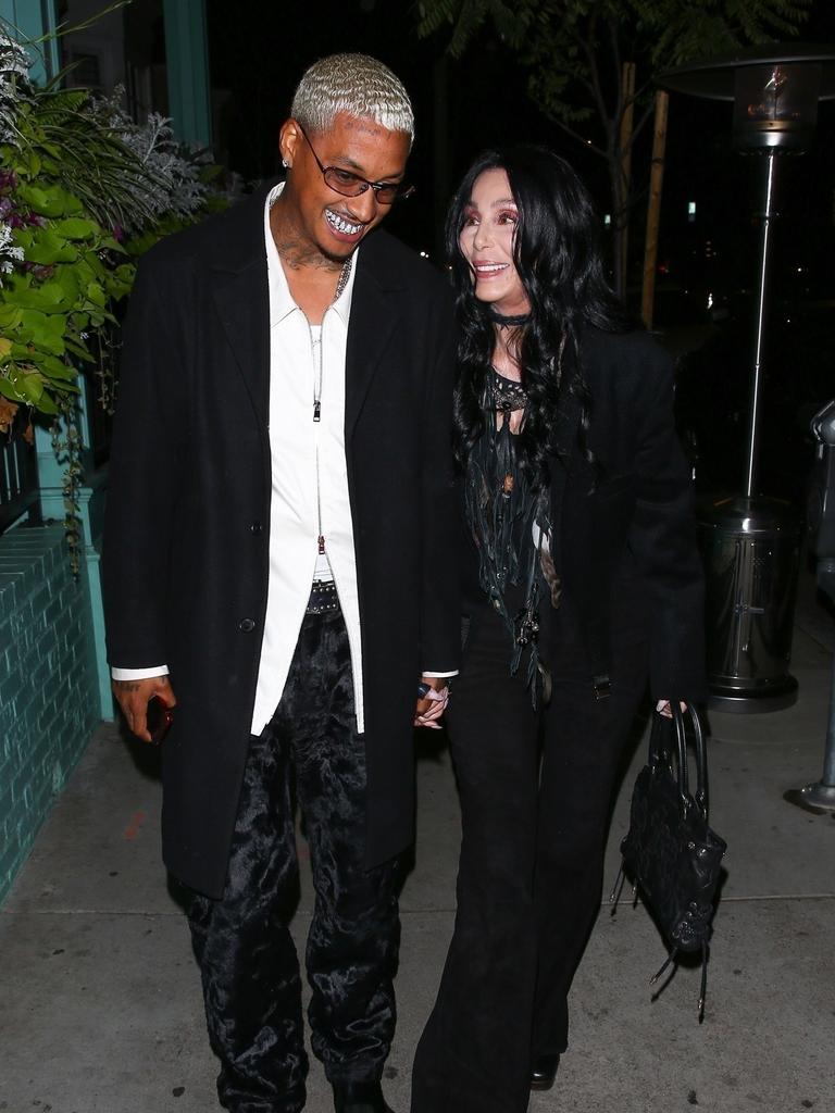 Cher and AE: ‘We’re happy.’ Picture: Backgrid