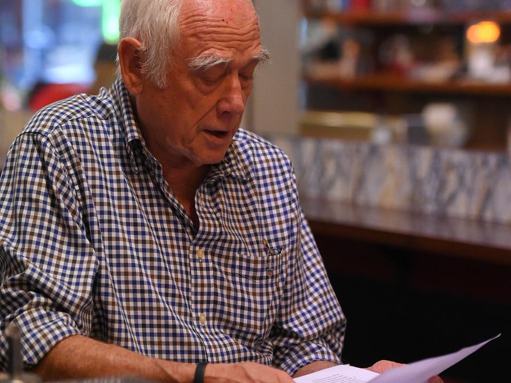 Nino Pangrazio, co-owner of Pellegrini's and long time friend to Sisto, speaks to staff before opening the doors. Picture: Nicole Garmston