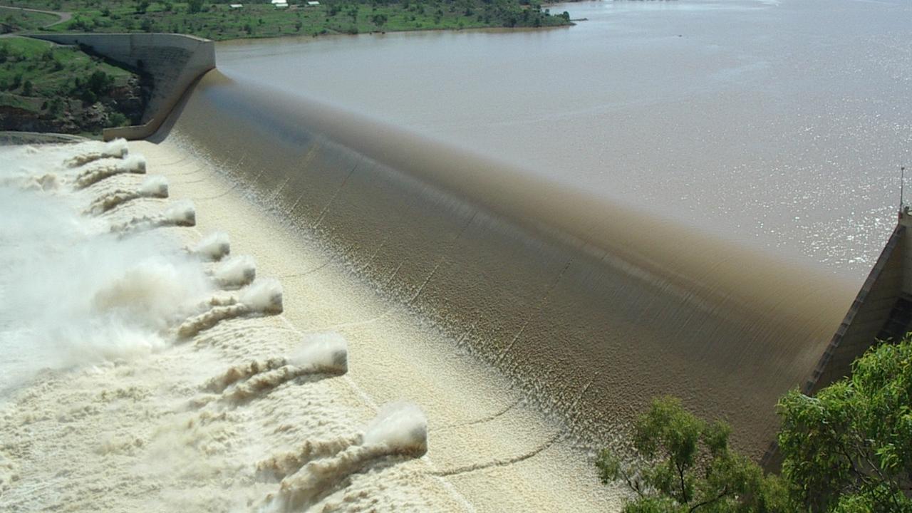 The Burdekin Dam was over capacity was at 117.8% capacity as of 10.40am, May 12. Picture: Facebook