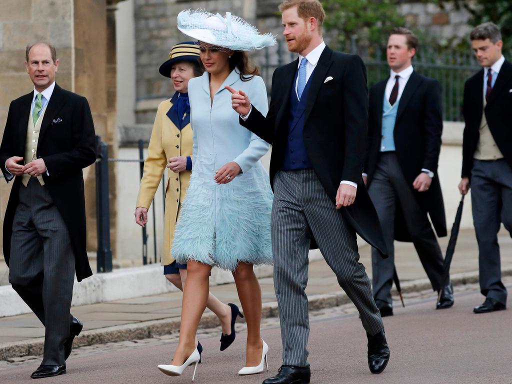 Harry arrived with Sophie Winkleman, who is married to Lord Frederick Windsor. Picture: AFP