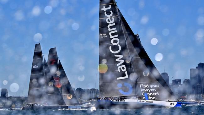 Christian Beck's Law Connect in the Sydney to Hobart lead-up race. Picture: Saeed Khan/AFP)