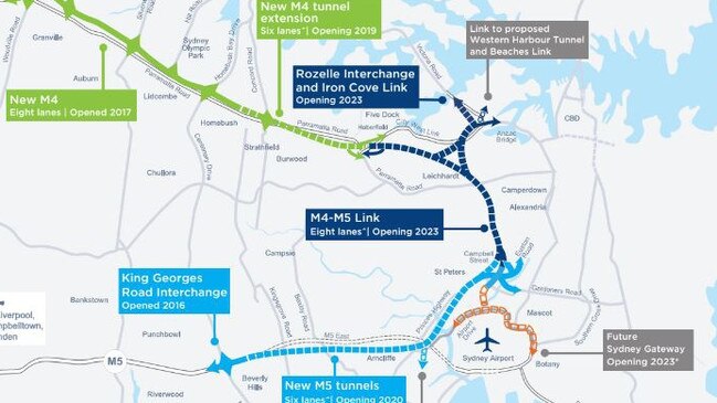 The WestConnex map.