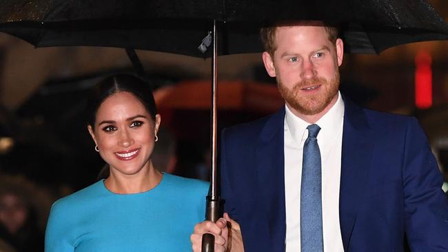 Meghan Markle and Prince Harry’s exit from royal life continues to loom over everything Kate and William do. Picture: Daniel Leal-Olivas/AFP
