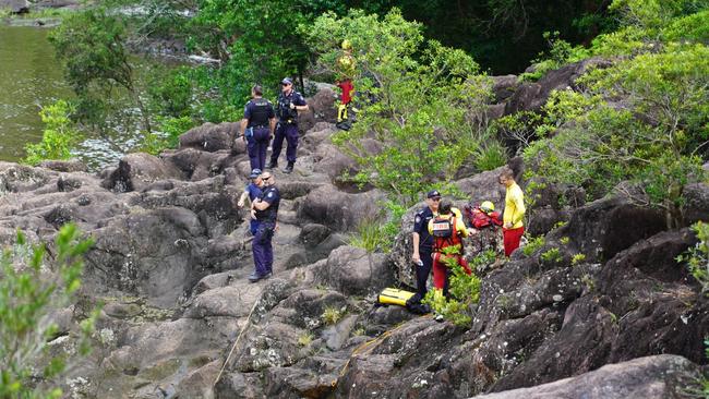 Emergency services found the body of a 49-year-old Toowoomba father at Wappa Falls on Sunday. Picture: Brendan West