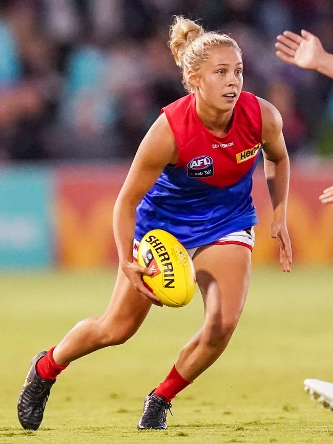 Tyla Hanks of the Demons. Picture: AAP Image/Natasha Morello