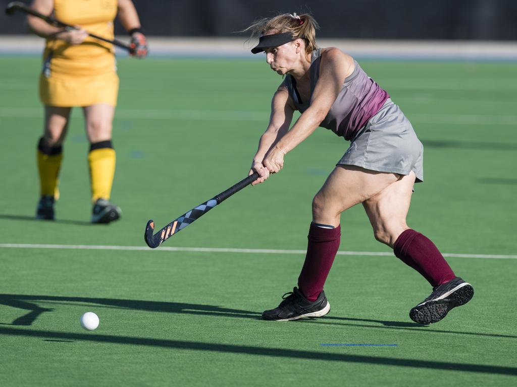 Kerry Slack of Gladstone 1 against Sunshine Coast 2.