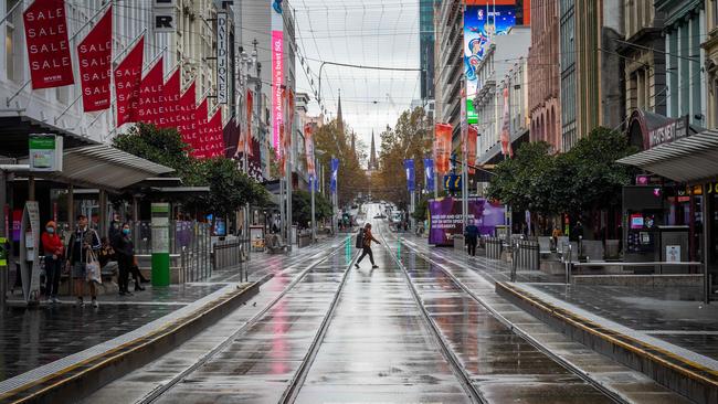 Melbourne will on Friday endure its 160th day of lockdown. Picture: Jake Nowakowski