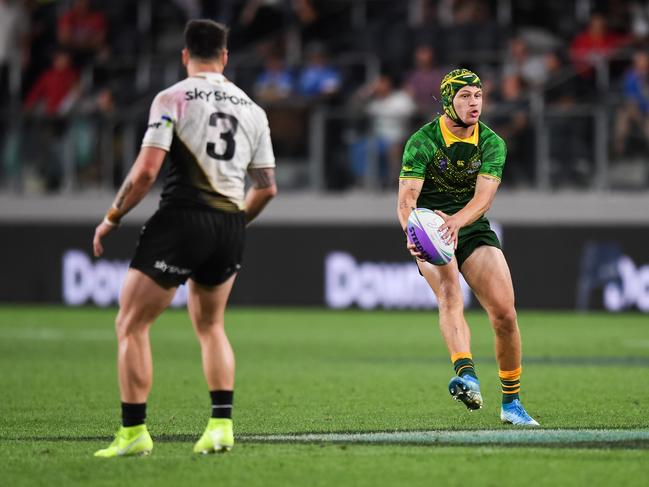 Kalyn Ponga played for Australia in a nines tournament in 2019. Picture: NRL Images.