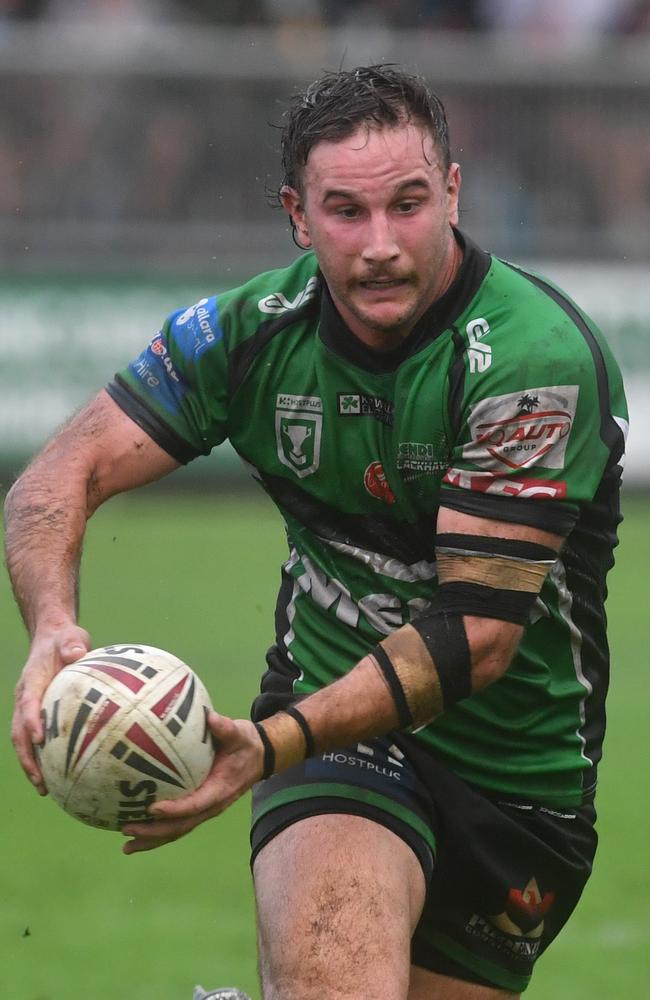 Townsville Blackhawks against Central Coast Capras at Jack Manski Oval. Blackhawks Jack Campagnolo. Picture: Evan Morgan
