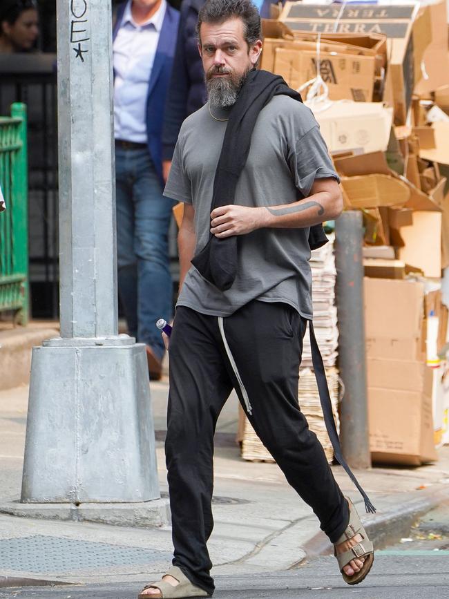 Dorsey was spotted on a rare outing as he prepares to launch a social network to rival Twitter. Picture: TheImageDirect.com