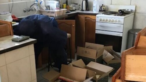 The kitchen in the Kingscliff home of the late Steven Colley.