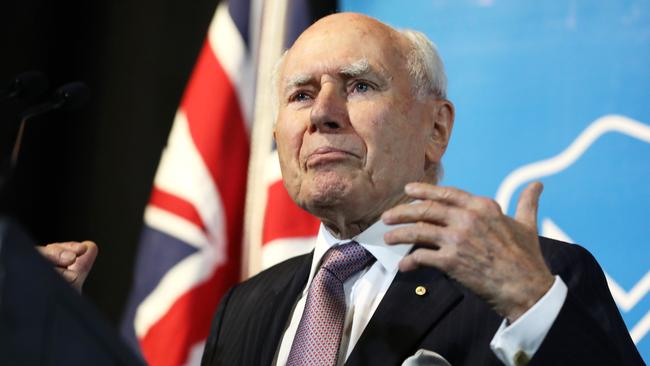 Former Prime Minister John Howard speaking at his John Howard Lecture for the Menzies Research Centre. Jane Dempster/The Australian.