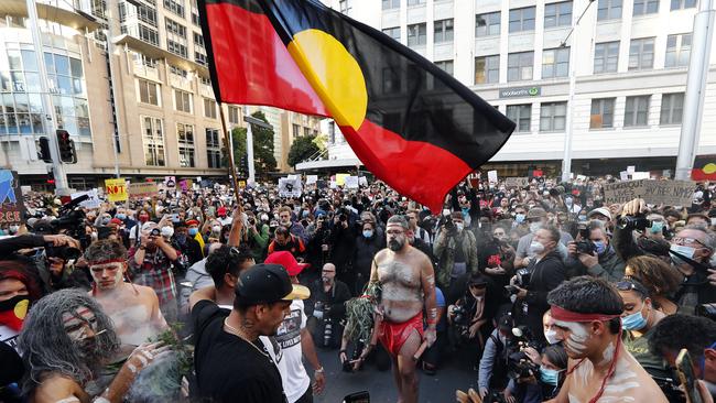 A June 2020 Black Lives Matter protest in Sydney. Picture: Sam Ruttyn