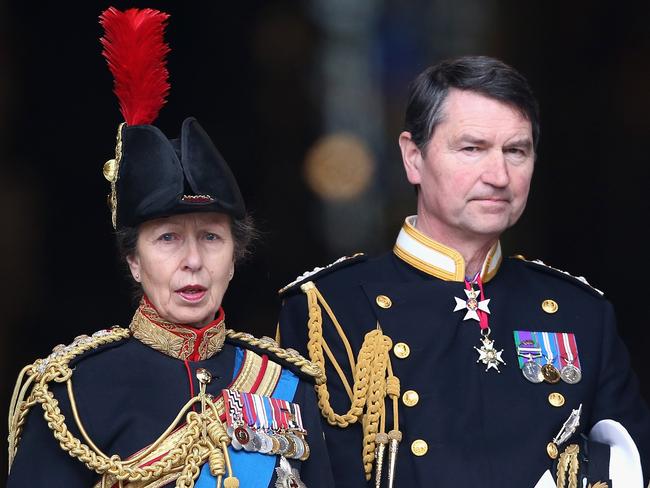 Princess Anne with her husband, Timothy Laurence. Picture: Getty Images