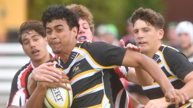 QLD Rugby Union State Championships (17-18 years boys) at the Townsville Sports Precinct. Saturday May 24. Wide Bay against Capricorn. Picture: Evan Morgan
