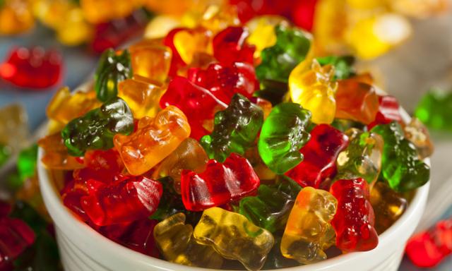 Colorful Fruity Gummy Bears Ready to Eat
