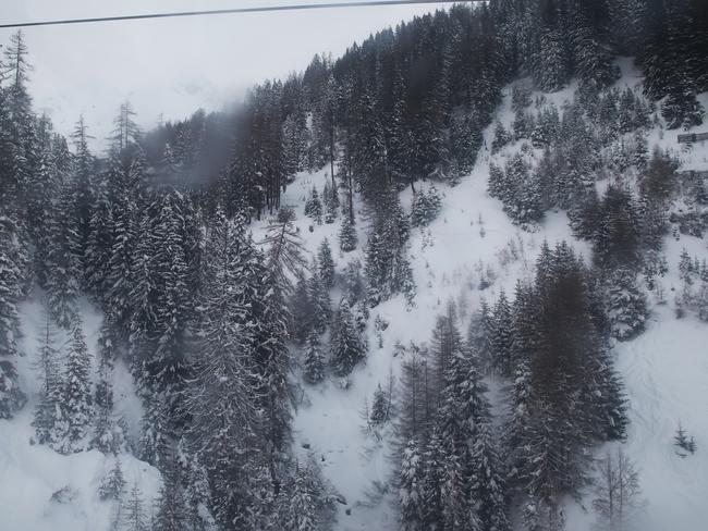 This is the entrance of the valley in St Anton am Arlberg in Tirol state, Austria where the Meyer family was caught in an avalanche and Max Meyer died. Picture: Ella Pellegrini