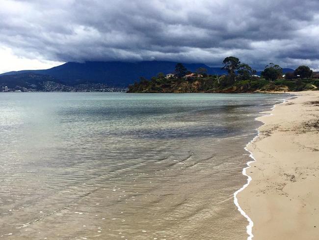 OK it’s cold. But you’ve got the beach to yourself. Picture: Melanie Tait