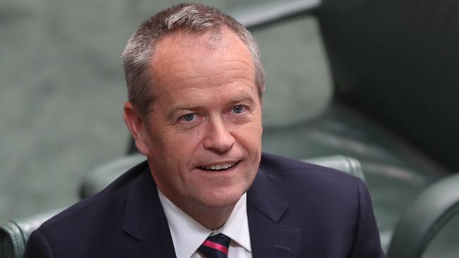 Opposition Leader Bill Shorten in Question Time in the House of Representatives Chamber at Parliament House in Canberra. Picture Kym Smith