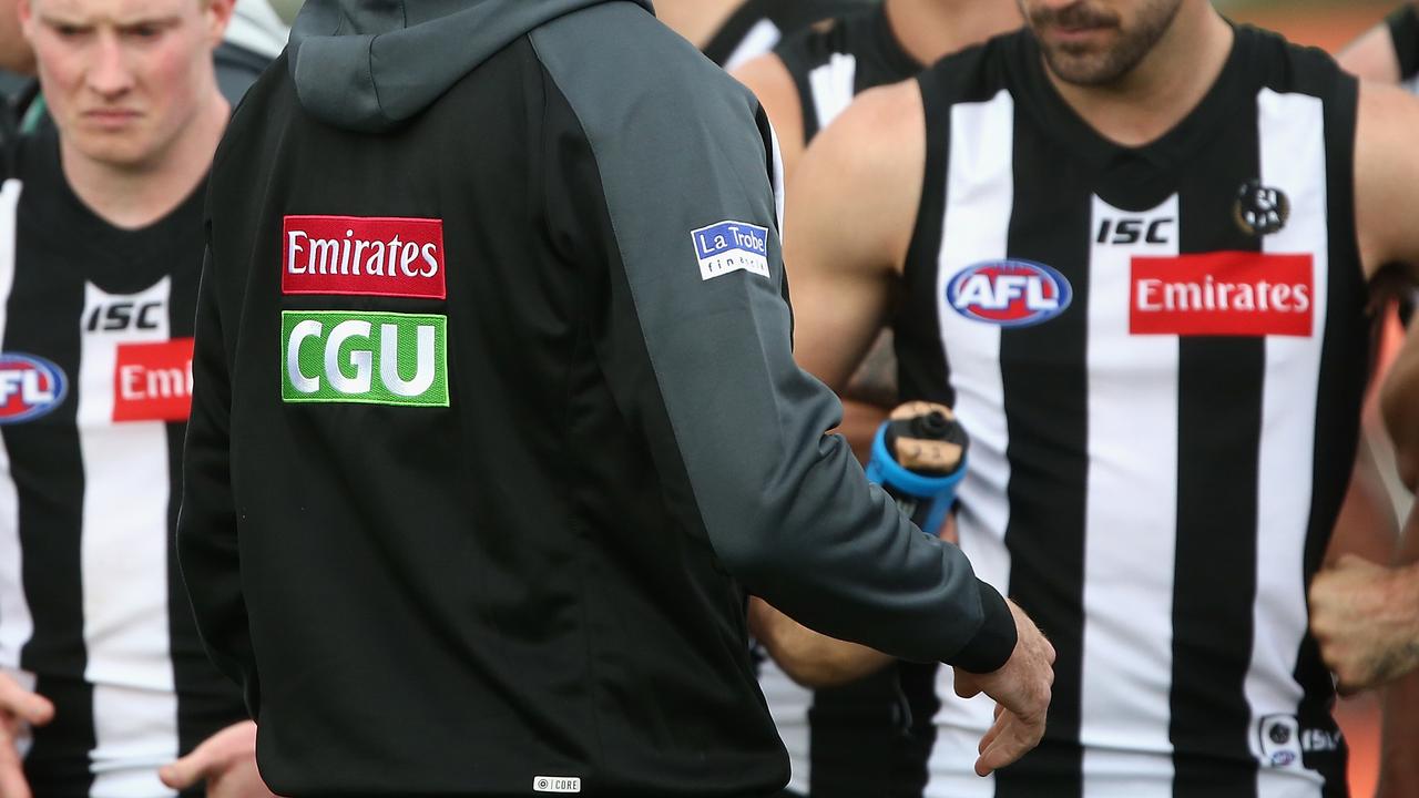 A Collingwood staff member has tested positive for coronavirus. (AAP Image/Rob Prezioso)