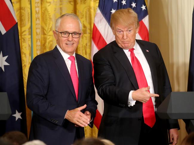 Turnbull said he and US President Donald Trump verbally agreed on Australia’s exemption from tariffs on steel and aluminium. Picture: Nathan Edwards