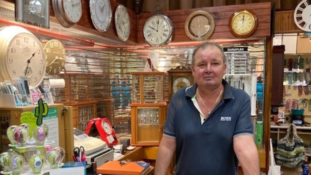 Rowan Scoffin is relocating his business, Scoffins Clocks and Watches, to 87 East St following the closure of the Kern Arcade.