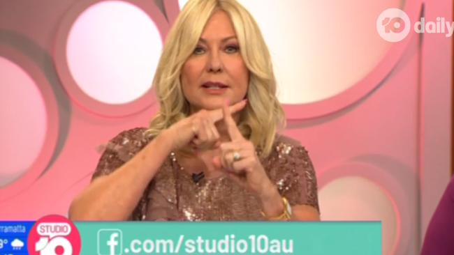 Yumi Stynes told Kerri-Anne Kennerley she was sounding racist for raising the shocking statistics about indigenous Australians. Picture: Studio 10