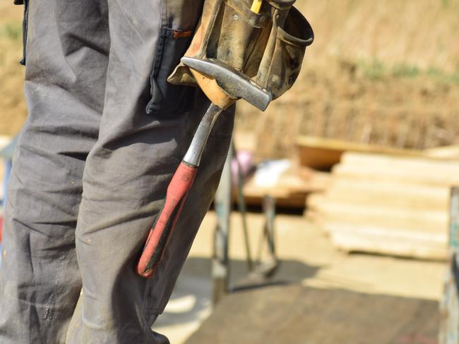 Construction, tradesman, tradie, building, site, worker, high-vis, hi-vis, crane, generic shots.