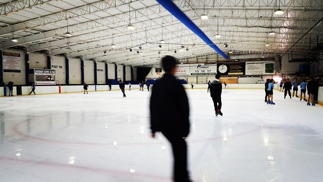 A skater whizzes by at Canterbury's Olympic Ice Rink. Photo: Danielle Buckley